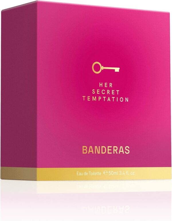 Banderas Perfumes - Her Secret Temptation - Eau de Toilette for Women - Long Lasting - Romantic and Femenine Fragance - Oriental and Sweet Notes - Ideal for Day Wear - 50 ml