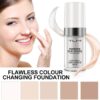 Find Back 2PACK TLM Flawless Colour Changing Warm Skin Tone Foundation,Naturally Blends Moisturizing Foundation Makeup,Long Lasting Poreless Liquid Cover Concealer SPF 15 for Face Makeup, Beige