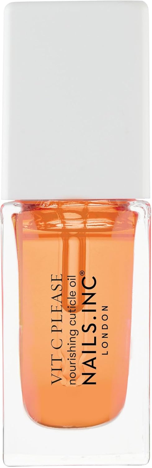 Nails.INC Mini Nail Treatment Duo, Includes Glow and Grow Nail Growth Treatment and Vit C Please Nourishing Cuticle Oil, With Active Skincare Ingredients to Promote Nail Health, Cruelty Free, Vegan