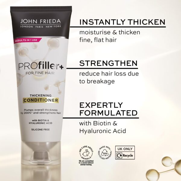 John Frieda PROfiller+ Thickening Conditioner for Thin, Fine Hair, 250ml