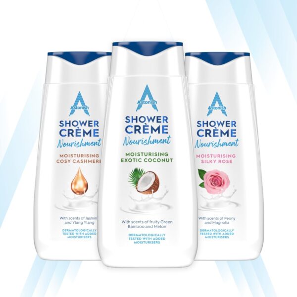 Astonish Shower Crème, Exotic Coconut, Cleanses and Moisturises, Coconut, Bamboo and Melon Scented, 400ml