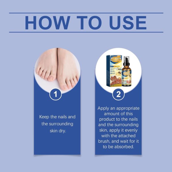 Nail Growth Bee Venom Treatment Serum, Nail Strengthener Cuticle, Foot Care Soothing Serum for Athletes Foot, Thick Toe Care 30ml