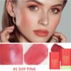 LOPHE 3 in 1 Blush Stick for Cheeks Lips Eyes, Long Lasting Lipstick Blusher Stick, Waterproof Lightweight Cream Blush, Moisturize and Blendable Blushers for Women Girls Cheeks Makeup (Hot Red)