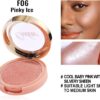 Oulac Pink Luminous Blusher for Cheek Women|Pink Sliver Refletive Glow Highlighter Blushers|Blendable Blusher|Natural Stunning Look|Makeup Vegan Cruelty Free|(F06) Pinky Ice 4.8g