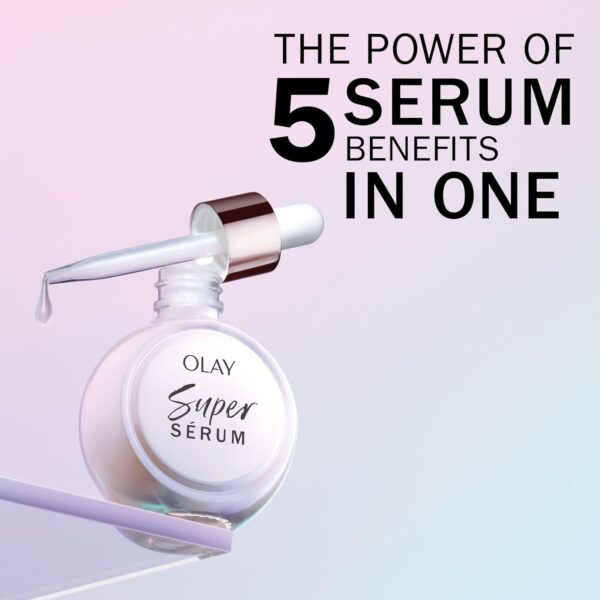 61ju3fmKhmL._AC_SL1500_.jpg Olay Super Serum 5-in-1 Benefits, Hydrating Face Serum 50 ml, With Vitamin C, Niacinamide, Collagen Peptides & Vitamin E, Glowing, Firmer and Smoother Skin, Lightweight Formula