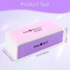 12Pcs Nail Buffer Block, 4-Way Sponge Buffer Block Professional Manicure Tools Kit for Shine Polisher Nail Buffing Rectangular Art Care Buffer Block Tools for Smooth Glossy Nails