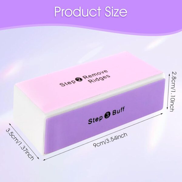 12Pcs Nail Buffer Block, 4-Way Sponge Buffer Block Professional Manicure Tools Kit for Shine Polisher Nail Buffing Rectangular Art Care Buffer Block Tools for Smooth Glossy Nails
