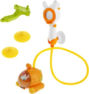 Gatphy Baby Bath Shower Head Baby Bath Toys, Submarine Shaped toddler bath shower head with Suction Cup Battery Operated Baby Watering Bath Toy for Kid Toddlers Girls Boys 1 2 3 4 5 Year Olds