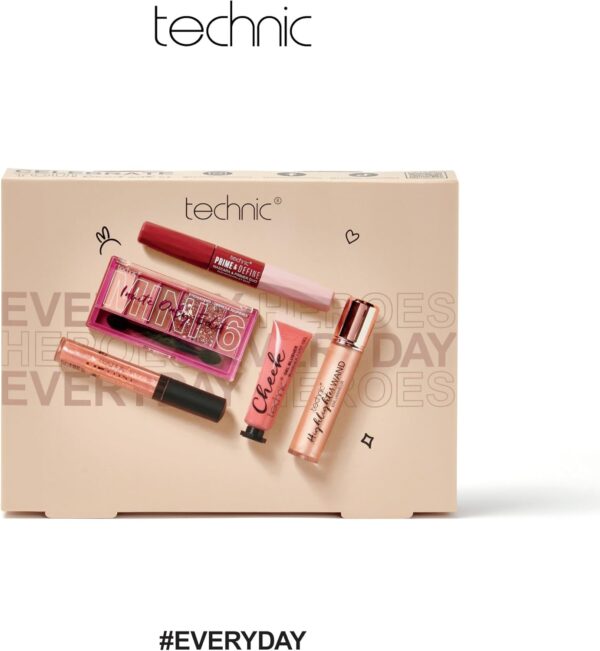 Technic Invite Only 5 Piece Cosmetic Gift set - 5 Full Size Makeup Products for Eyes, Face & Lips - Vegan & Cruelty Free