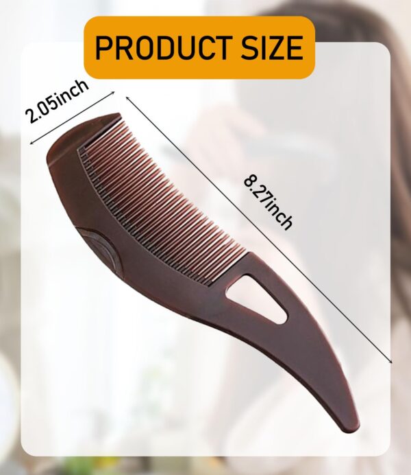 Dandruff Comb Fine Tooth Brown Scalp Detox Comb Lice for Women, Men & Kids Scalp Massage, Detoxing & Sweep Tool for Hair Care