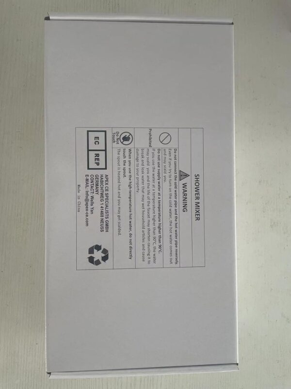 Thermostatic Bath Shower Mixer Tap, AIMOYO Deck Mounted Thermostatic Bath Tub Taps, Solid Brass Thermostatic Bathtub Shower Mixer Bar Valve, Thermostatic Bath Mixer Taps with Shower, 180mm