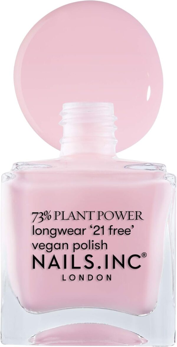 Nails.INC 73% Plant Power Nail Polish, Long Lasting Nail Color Lasts Up to 10 Days, Quick Drying, Cruelty Free, Vegan, 21 Free Formula, Everyday Self-Care, (14ml)