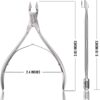 Jestilo Cuticle Remover Tool Set Cutter and Pusher - Stainless Steel Professional Nipper Nail Care Tools Salon Level Mani-Pedi at Home Silver (Silver) (JC-NP-S)