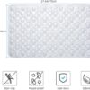 Non Slip Bath Mat Shower Mats Anti Mould for Bathroom and Bathtub with Large Suction Cup and Thickened Rubber Backing Long 70 * 40cm, Clear