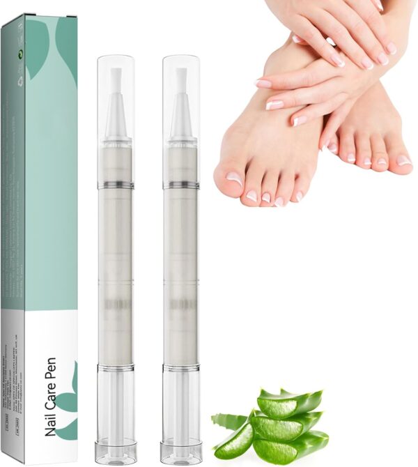 Nail Care Pens, 2Pcs Fungal Nail Treatment Pen, Fungal Nail Treatment for Toenails, Nail Repair Pen, Natural Ingredients Nail Serum for Strengthener Nail
