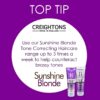 Creightons Sunshine Blonde Silver Deep Treatment Tone Correcting Masque (200ml) - With violet pigments, repairs dry, damaged bleached hair. Brightens blonde, platinum & white hair