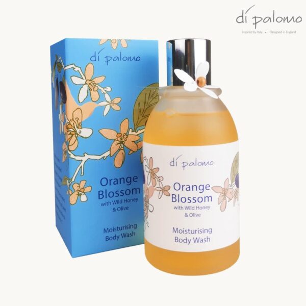 Di Palomo Orange Blossom & Honey Body Wash 240ml. Moisturising Body Wash. Body Wash for Women & Men with Skincare. Shower Gel & Bubble Bath. Luxury Shower Gel Men & Women. Ladies & Mens Shower Gel.