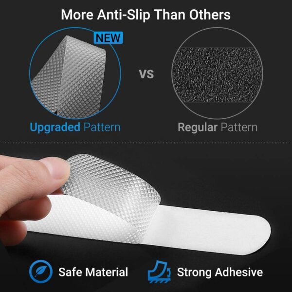 ecooe 16 Pieces Non Slip Stickers Shower Stickers Bath Safety Strips Transparent Self-Adhesive Non Slip Strips Stickers for Bathtubs Showers with Acrylic Board for Positioning