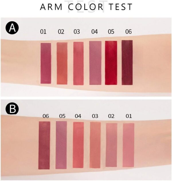 6 Pcs Matte Liquid Lipstick Set Nude Lip Gloss Non-Stick Cup Not Fade Waterproof Long Lasting Lip Sticks Gift For Make Up Women (Set B)