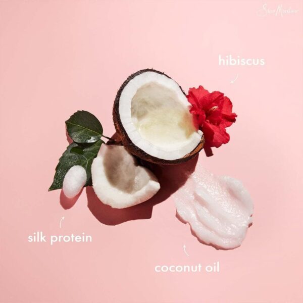 Shea Moisture Shampoo & Conditioner Set + Smooth & Shine Oil Gift Set – Coconut & Hibiscus Curl & Shine, Anti-Frizz Products for Curly Hair (3 Piece Set)