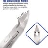 Jestilo Cuticle Remover Tool Set Cutter and Pusher - Stainless Steel Professional Nipper Nail Care Tools Salon Level Mani-Pedi at Home Silver (Silver) (JC-NP-S)
