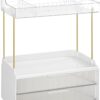 SONGMICS 4-Layer Makeup Organiser, Skincare Organiser, 4 Dividers, Anti-Slip Design, Bathroom Counter Organser, Versatile for Vanity Bedroom Kitchen, 20 x 32 x 39.1 cm, Transparent JKA021W02