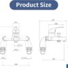 Rehomthy Bath Mixer Tap with Shower Head and Hose, Modern Round Monobloc Single Bath Tap with Shower Kit, Chrome