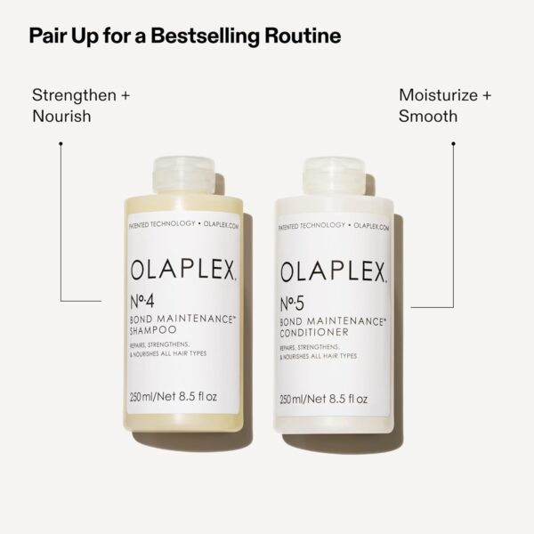 Olaplex No. 4 Bond Maintenance Shampoo, Repairs, Strengthens, & Nourishes All Hair Types, Adds Shine & Leaves Hair Feeling Soft, 8.5 fl oz