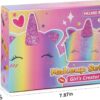 Kids Makeup Set for Girls, Washable Cosmetics Kit with Unicorn Makeup Bag, Hair Chalks, Makeup Palette, Birthday for Little Girl Princess