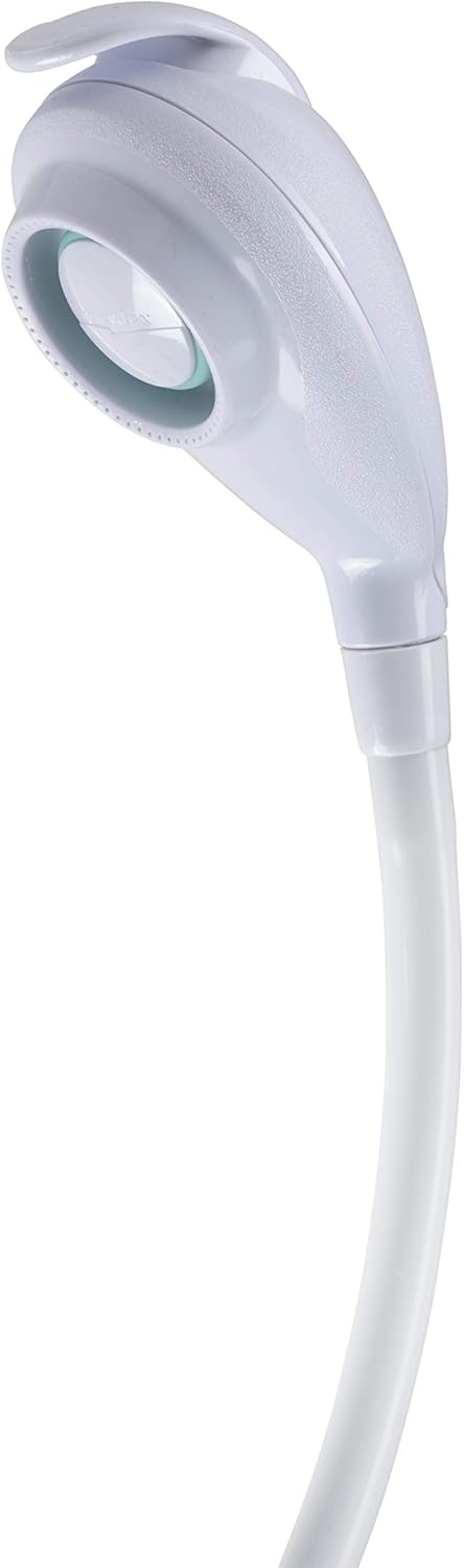 Croydex Freeway Plus Spray - Flexible Tap Shower Attachment for Bath Taps, Controllable Shampoo Spray, 1m Shower Hose for Bath Taps, Compatible with Most Round or Oval Basin Taps, White