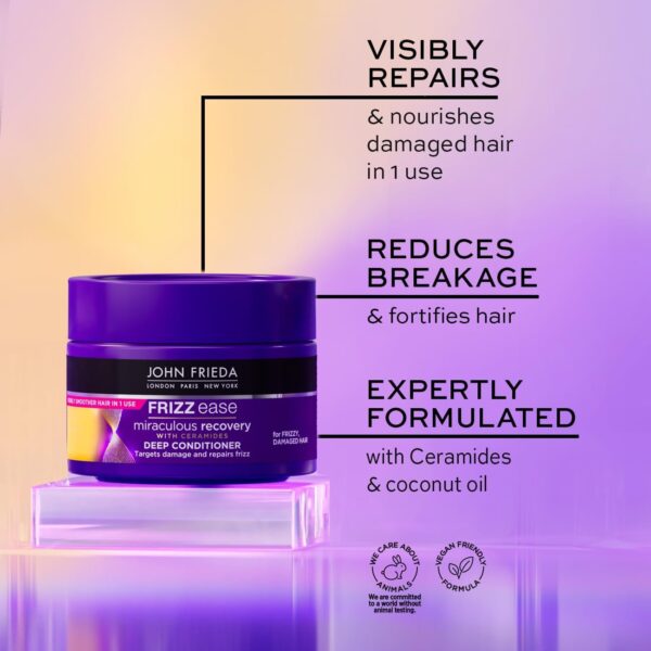John Frieda Frizz Ease Miraculous Recovery Intensive Deep Conditoner Hair Mask 250ml, White