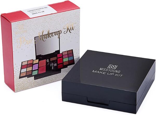 Holzsammlung Mini Professional Makeup Kit for Women Full Kit with Mirror 25 Colors All in One Make up Gift Set for Girls Included Eyeshadow, Concealer, Blusher, Lipstick, Eyeliner, Brush