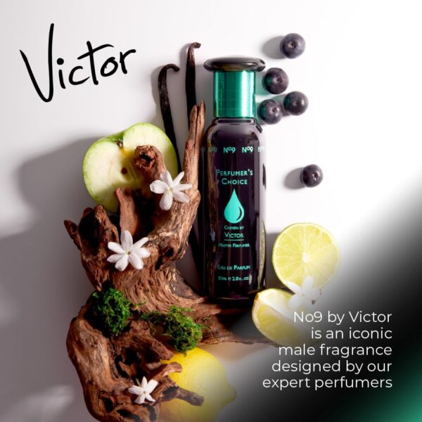 PERFUMER'S CHOICE No 9 Victor Perfume for Men. 83ml Eau de Parfum, Luxury Fragrance - Mens Aftershave, Long Lasting Fragrance by Milton-Lloyd