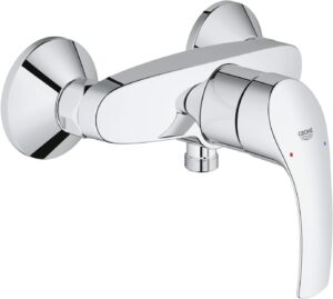 GROHE Eurosmart Single-Lever Shower Mixer, Wall Mounted, Water-Saving Tap with Chrome Finish. 32172002