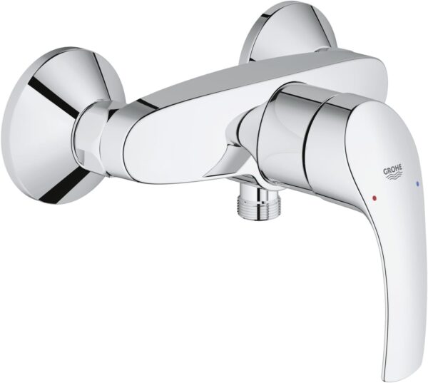 GROHE Eurosmart Single-Lever Shower Mixer, Wall Mounted, Water-Saving Tap with Chrome Finish. 32172002