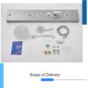KINKIBOS Shower Tower Panel, Rainfall Shower, 2-Mode Body Massage Jets, 5-Setting Handset and Bathtub Spout, Height Adjustable Arm, Stainless Steel, Brushed