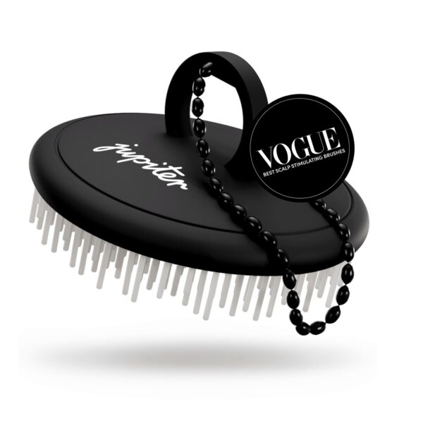 61o1EyMDhzL._SL1500_.jpg Jupiter Exfoliator Brush, for Removing Dandruff & Build-Up, Detangling Scrubber, for Wet or Dry Hair, Supports Circulation & Growth, for All Hair Types, Black