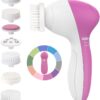 COSLUS Facial Spin Brush Face Cleansing: 7 in 1 Electric Exfoliator Spinning Cleanser Device Waterproof Face Gentle Cleanning, Exfoliating, Scrubbing Skin Care for Women Men Teenage Girls Set