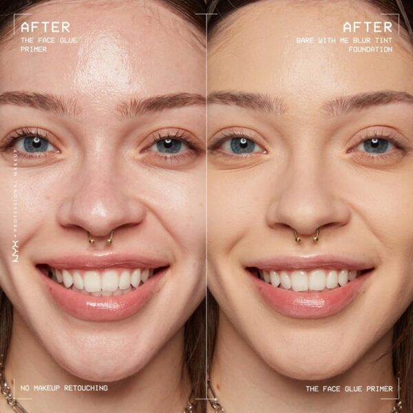 NYX Professional Makeup Face Primer, Gripping Primer, Offers Up to 24HR Hydration, Long-lasting Wear, The Face Glue, 35ml