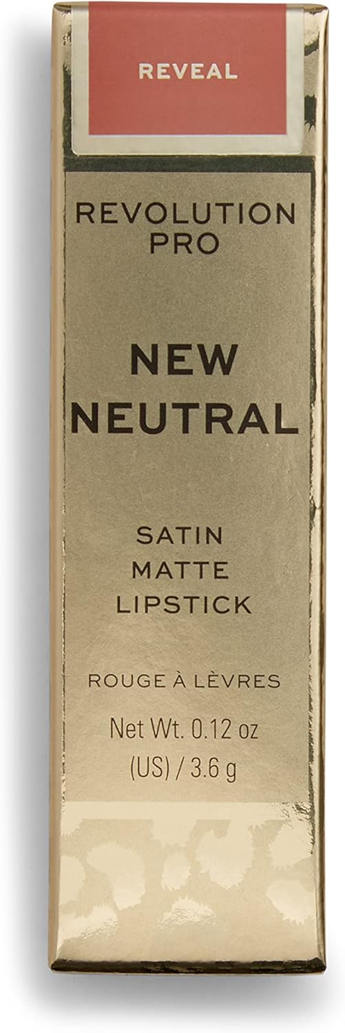 Revolution Pro, New Neutral, Satin Matte, Lipstick, Reveal, 3.6g