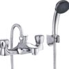 Hapilife Bathroom Bath Taps with Shower Attachment Mixers Chrome Brass Bath and Shower Taps