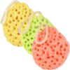 Body Bath Sponge,3 Pack Natural Fiber Soft Body Bath Sponge Honeycomb Texture Gentle Soothing Exfoliating Cleansing Body Shower Loofahs for Adults Kids Daily Care Bathroom Supplies