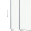 Luxura® 1400 x 1000mm Chrome 2 Section Folding Over Bath Shower Screen Door 6mm Clear Toughened Safety Glass Panel 180° Pivot Bathroom Hinged Framed Bath Screens