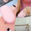 10 Pcs Travel Makeup Brush Set Pink Mini Makeup Brushes Travel Size With Pack Portable Small Eyeshadow Eye Lipstick Foundation Brush Shadow Contour Blush Concealer