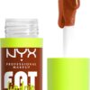 NYX Professional Makeup Lip Gloss, High Shine, Non-Sticky FInish, 12 Hours Hydrating, Fat Applicator, With Squalane, Raspberry and Cloudberry Oils, Fat Oil Lip Drip, Shade: Scrollin