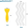 Mynoozi 36PCS Non-Slip Strip Stickers for Bath and Shower, Wave Anti-Slip Strip with Scraper, Non Slip Bathtub Stickers for Stairs, Shower Room, Slippery Surfaces, Sauna, Kitchen-Transparent