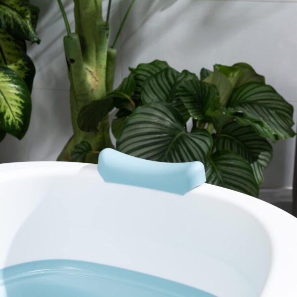 61q88GLYgcL._AC_SL1500_.jpg Schwänlein® Foldable Adult Bathtub, Portable Bathtub Adult, Folding Bathtub 158X62X52cm Large with Lid and Soap Box (158cm Blue)