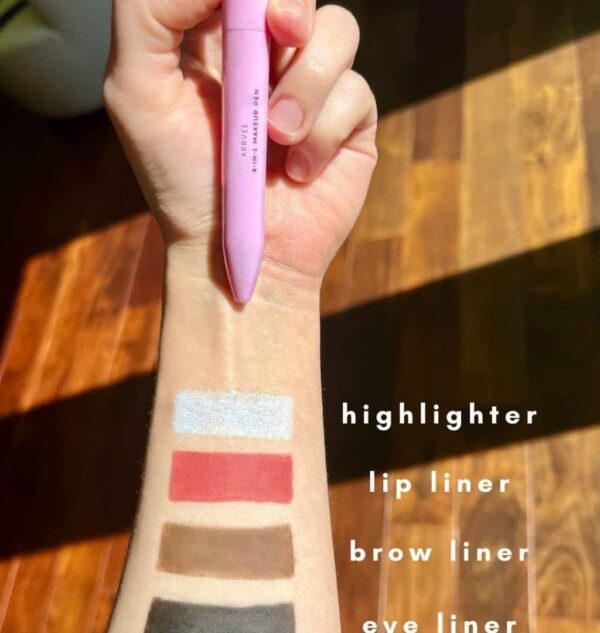 Beauty Searcher 4-in-1 Makeup Pen, Eye Liner, Brow Liner, Lip Liner, & Highlighter Pen, Waterproof All in One Makeup Pen Eye Long-Lasting 4 Color Multi-function Makeup Beauty Pencil