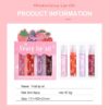 Girls Roll On Lip Gloss Set with Case, 4 Pcs Glossy Lip Make up for Kids and Teens Fruity Flavors, Kid Friendly, Party Gift, Best Friends