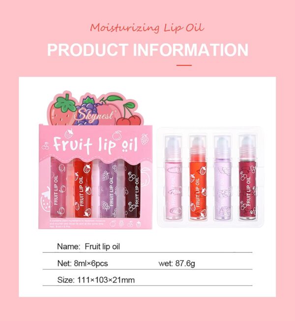 Girls Roll On Lip Gloss Set with Case, 4 Pcs Glossy Lip Make up for Kids and Teens Fruity Flavors, Kid Friendly, Party Gift, Best Friends